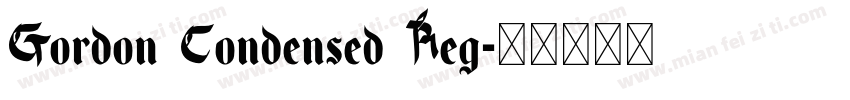 Gordon Condensed Reg字体转换